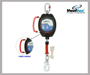 RETRACTABLE FALL ARRESTER WITH CARRY HANDLE - 10 M RETRACTABLE FALL ARRESTER WITH CARRY HANDLE - 10 M