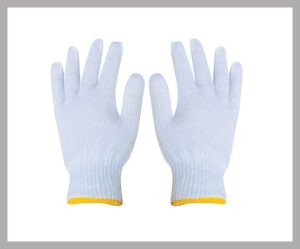 Cotton Gloves Yellow Strip – 45 GM